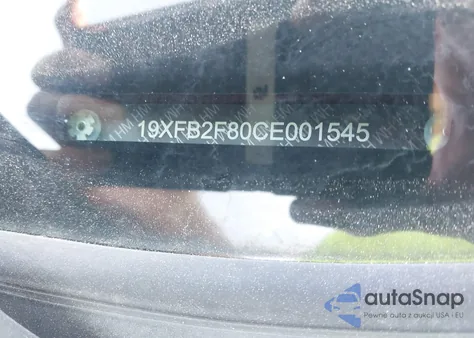 2012 Honda Civic Ex from USA, damaged, VIN 19XFB2F80CE001545